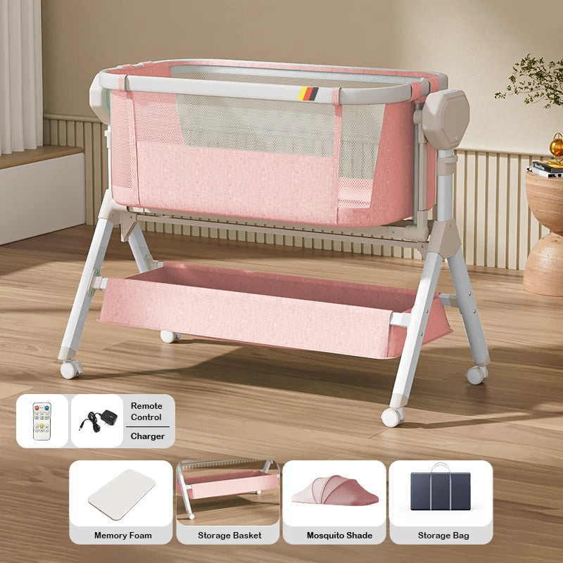 Rocking Baby Bassinet Portable Co-Sleeper for Newborns 0-6M