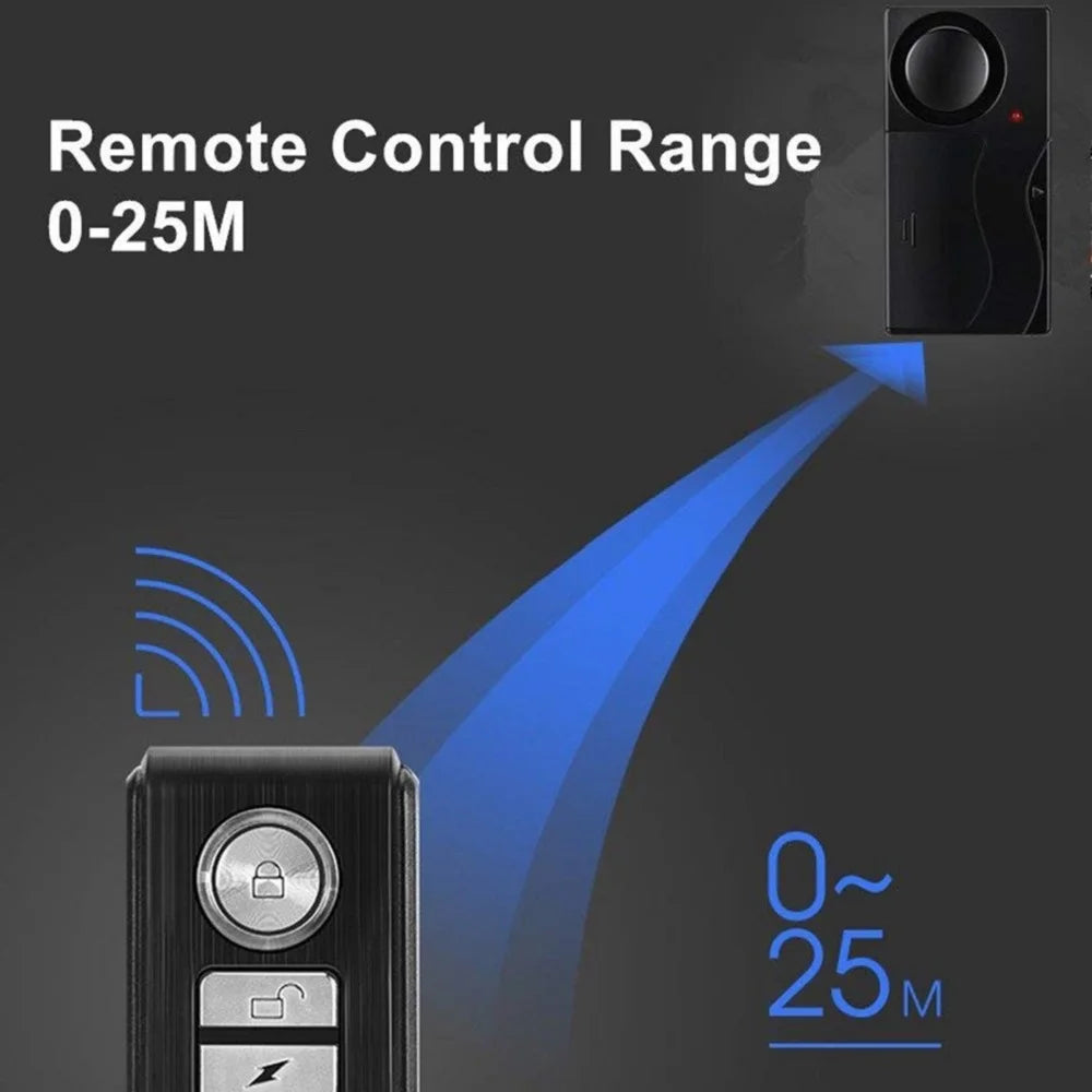 Awapow Wireless Bike Alarm With Remote Control 110dB Safety
