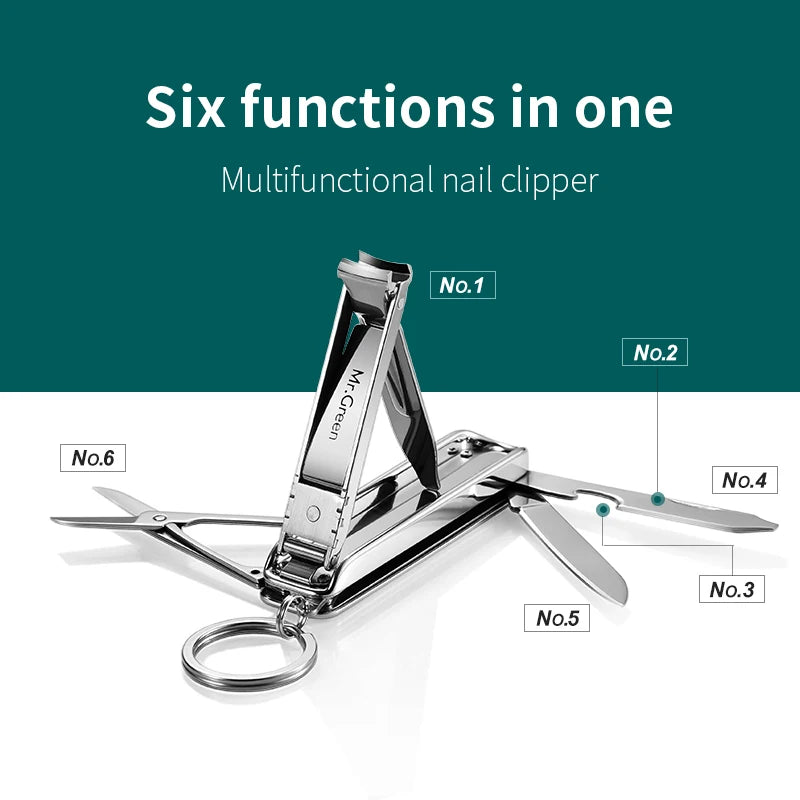 Mr.Green Stainless Steel Six Function Nail Clipper Pro