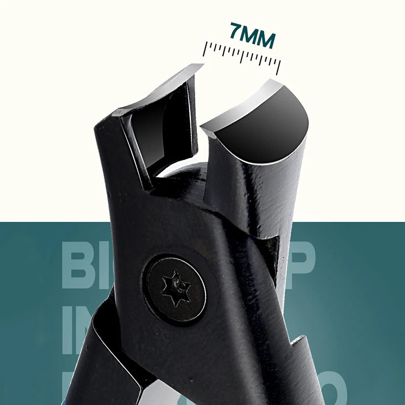 7mm Big Opening Nail Clippers Stainless Steel Anti Splash