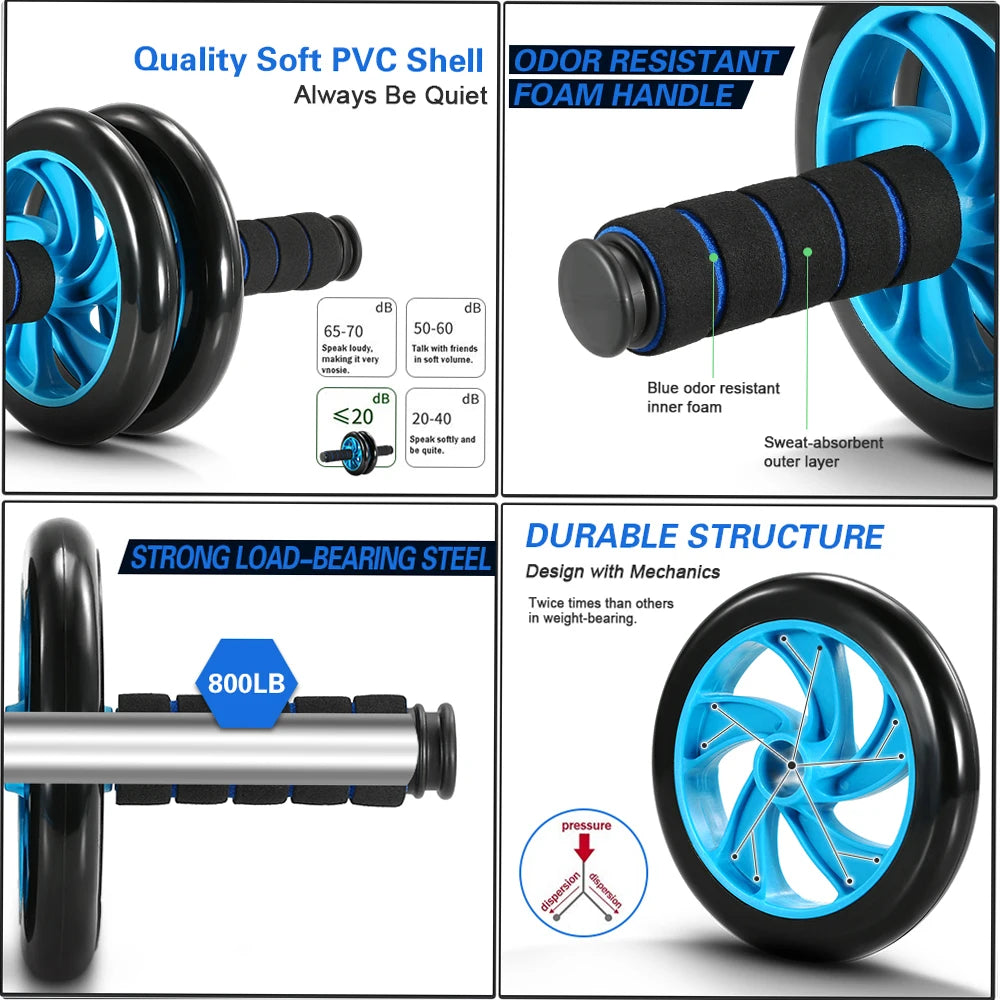 Five In One Abdominal Wheel Push Up Bar Home Fitness Set