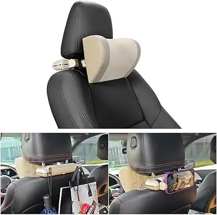 Car Neck Pillow Memory Foam Headrest Support Phone Holder
