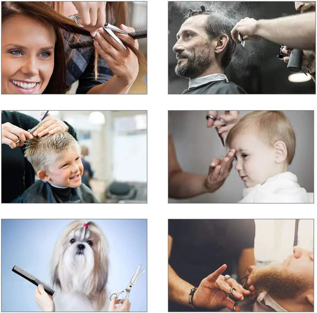 Hair Cutting Scissors Set 6 Inch Thinning Shears For All