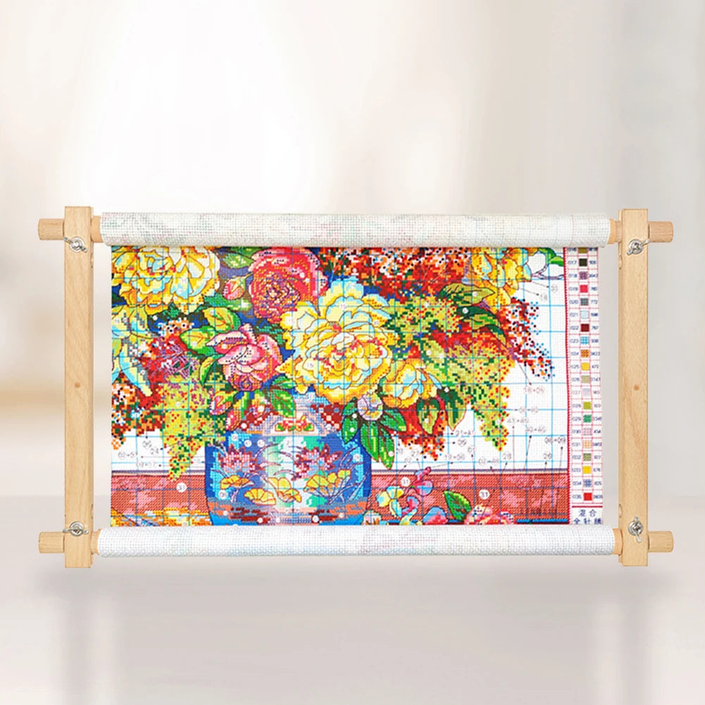Cross Stitch Scroll Frame for Needlework and Quilting Crafts