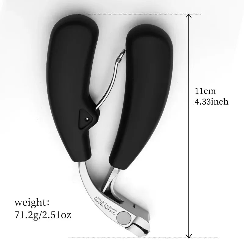 Curved Nail Clippers With Large Opening For Thick Toenails