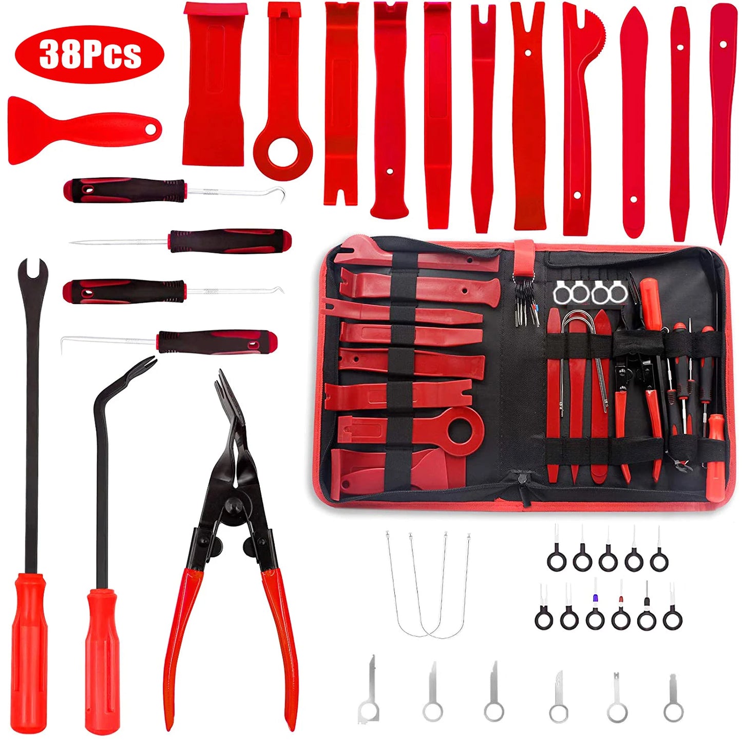 38Pcs Car Interior Disassembly Tool Plastic Panel Clips