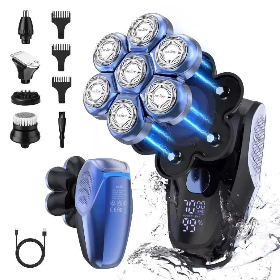 SEJOY Multifunctional Electric Shaver Kit For Bald Head Men