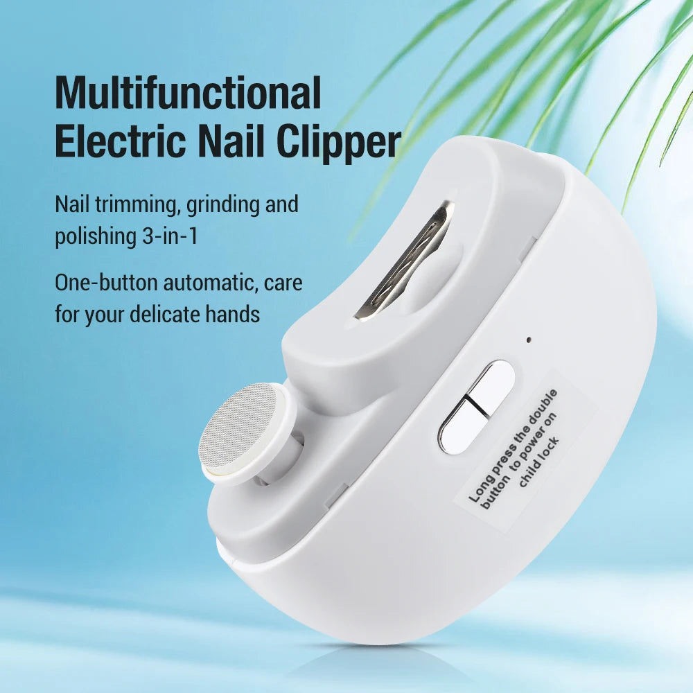 2 In 1 Electric Nail Clippers Manicure Trimmer For Baby