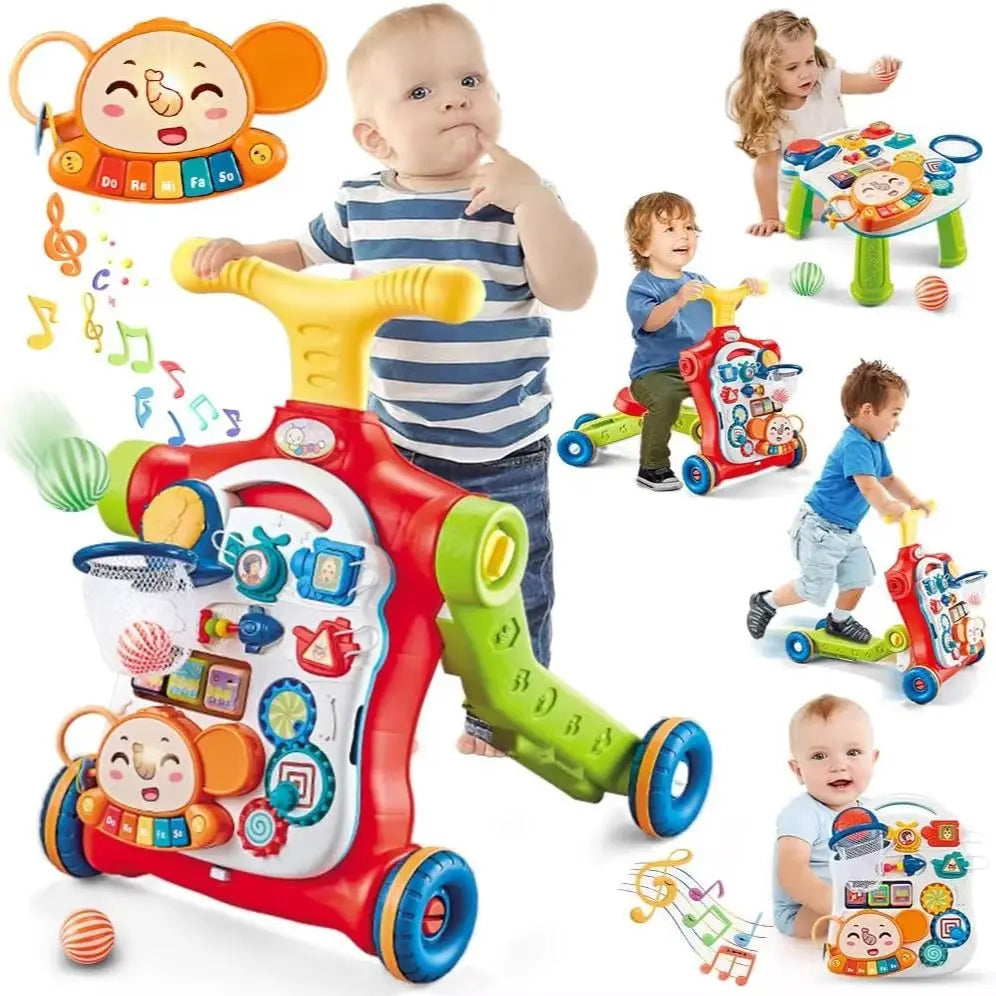 VATOS 5 in 1 Baby Walker Sit to Stand Learning Scooter Toys