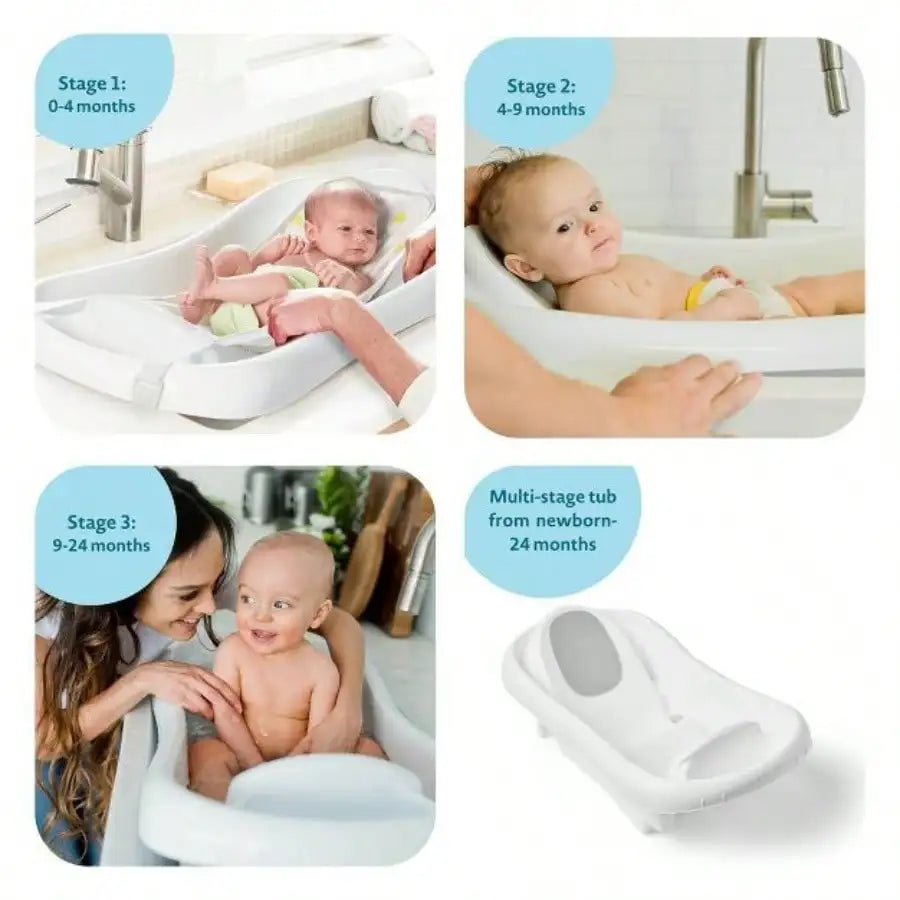 Newborn to Toddler Bath Tub with Sling for Baby Growth