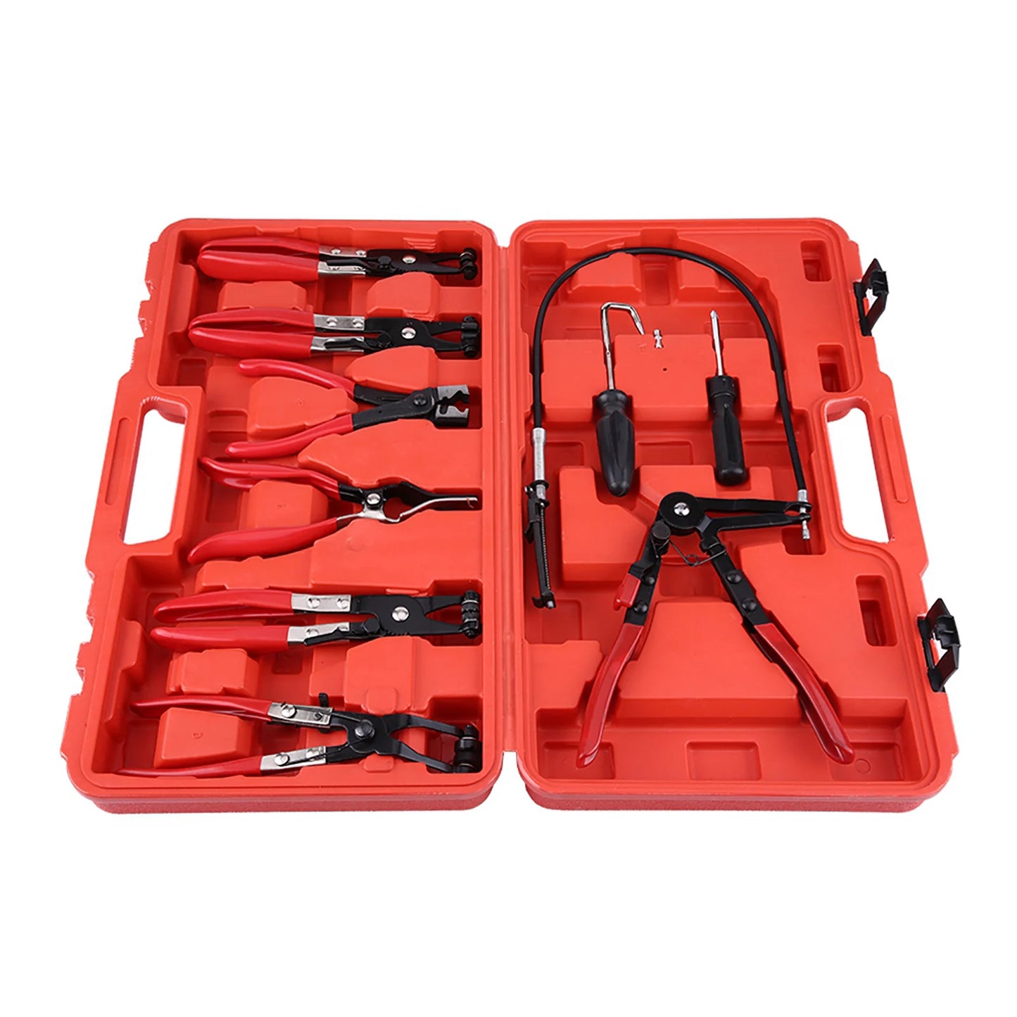 9Pc Flexible Hose Clamp Plier Set Swivel Jaw Tools Pro