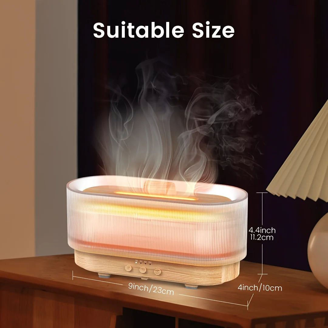 Sejoy 300ml Humidifier with Flame Light Aromatherapy Diffuser