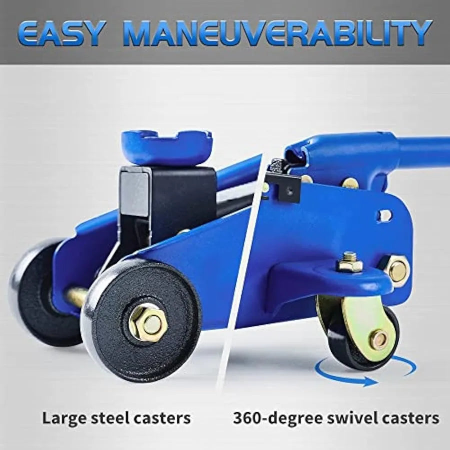 Tonda Blue Floor Jack With Rubber Pad 1 Pack For Home