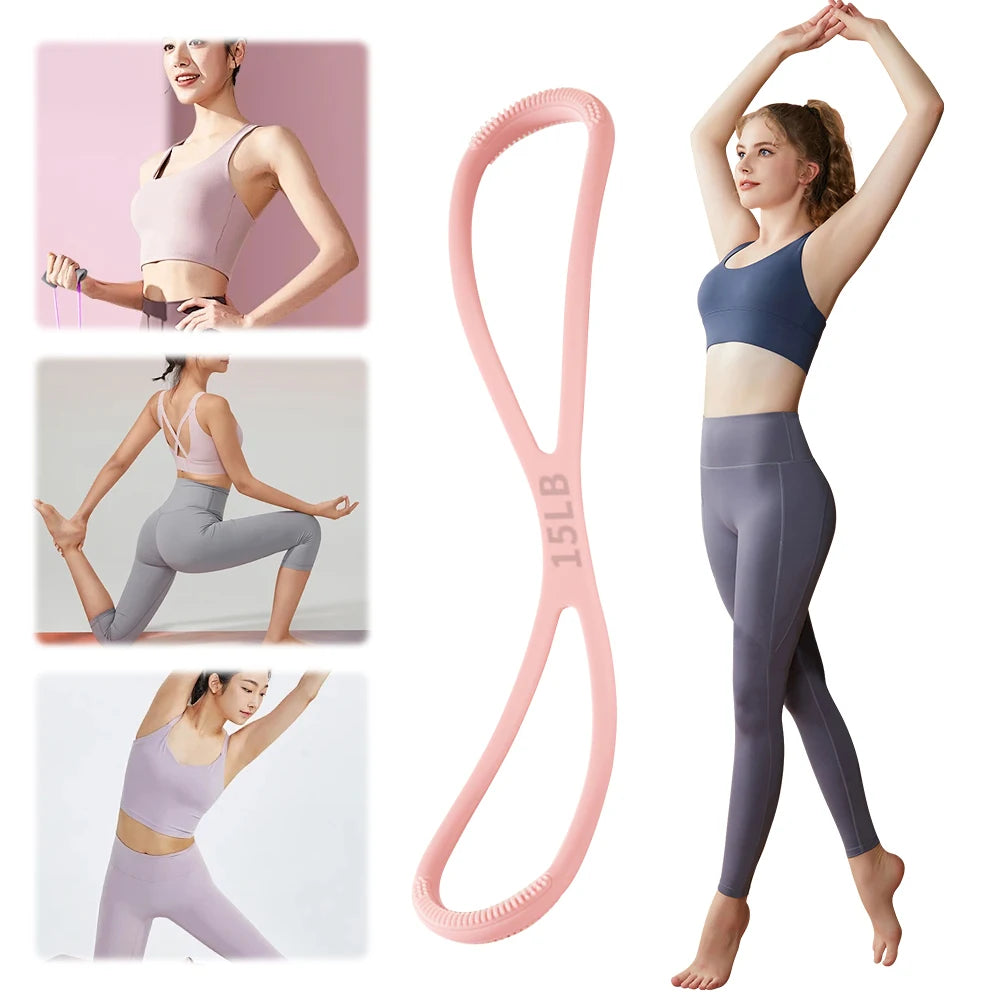 8 Shaped Fitness Resistance Band For Chest And Arms