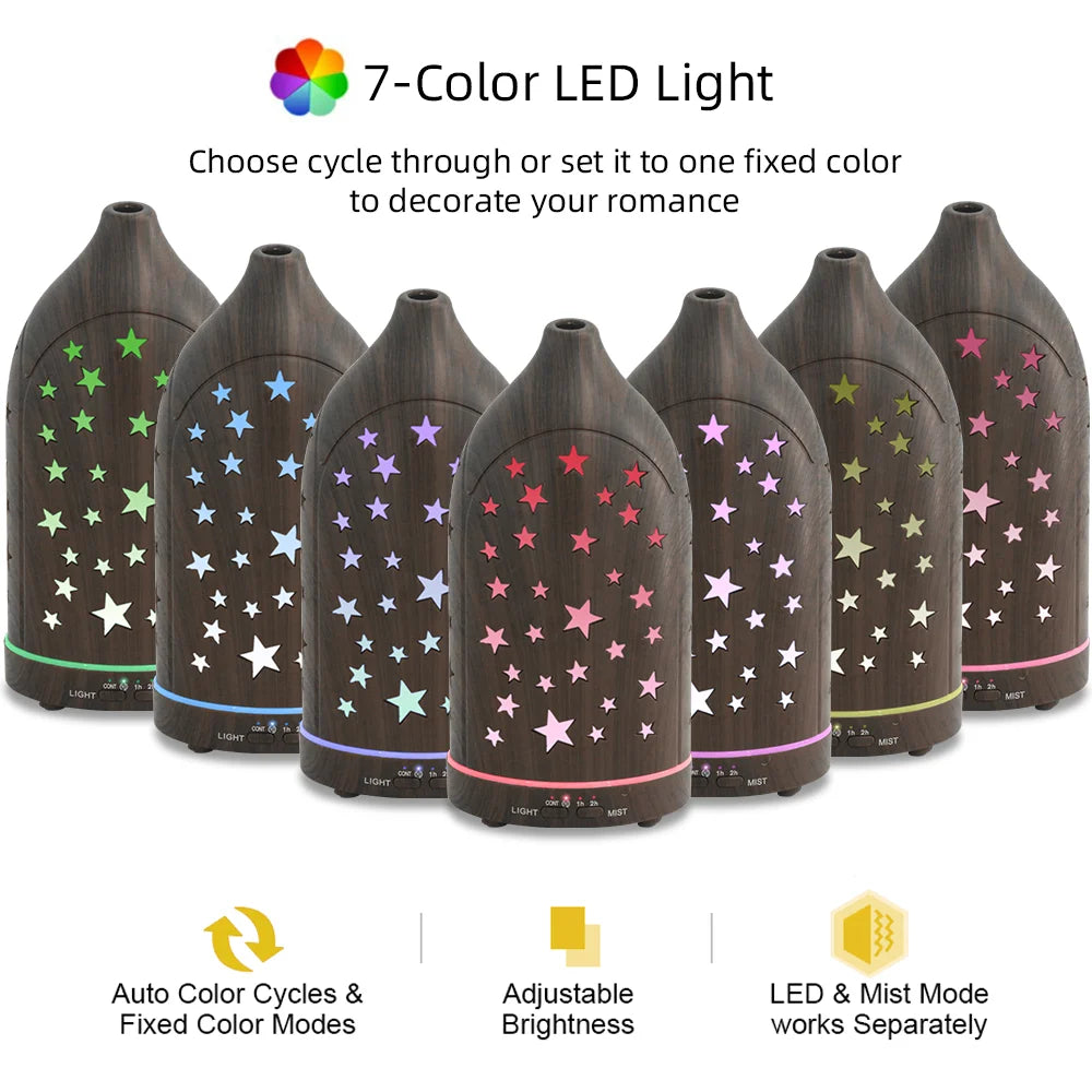 Very Quiet 7-Color LED Aromatherapy Humidifier BPA-Free