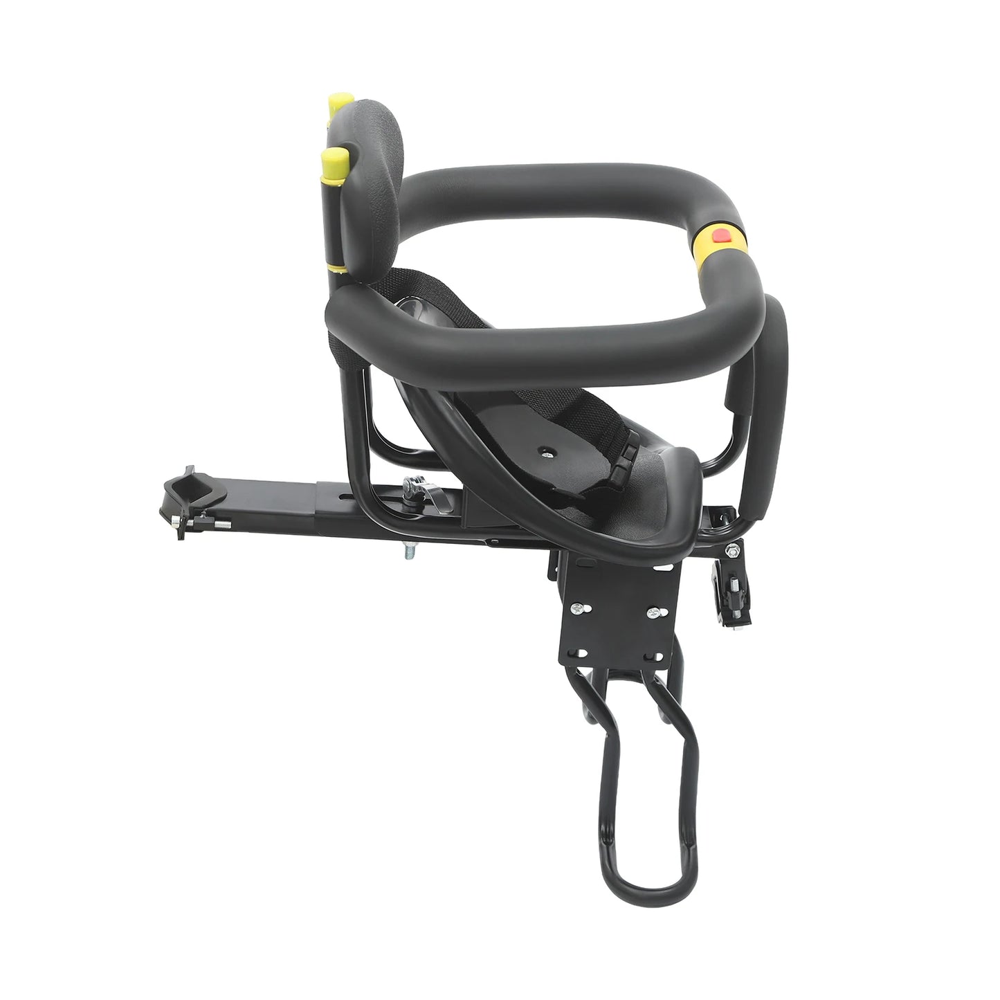 Black Child Bike Seat for Mountain Bikes Adjustable Safety Seat