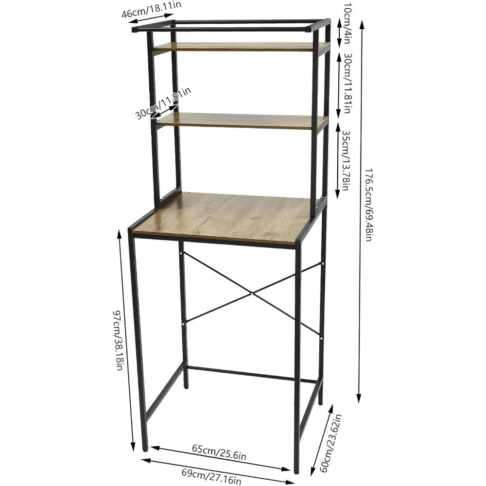 Over Washer And Dryer Shelves 3 Tiers Laundry Organizer
