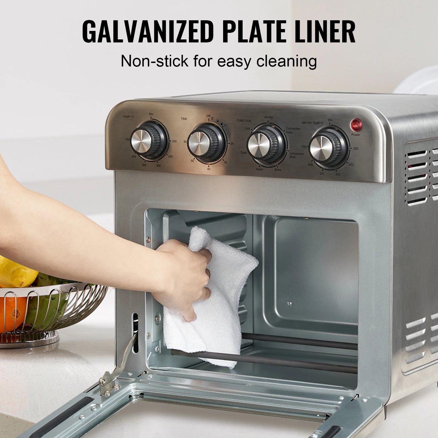 SucceBuy 18L 1700W Air Fryer Toaster Oven Stainless Steel