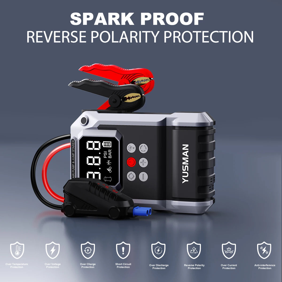 4 In 1 Jumpstart With Air Pump 8000A 150 PSI Tire Inflator