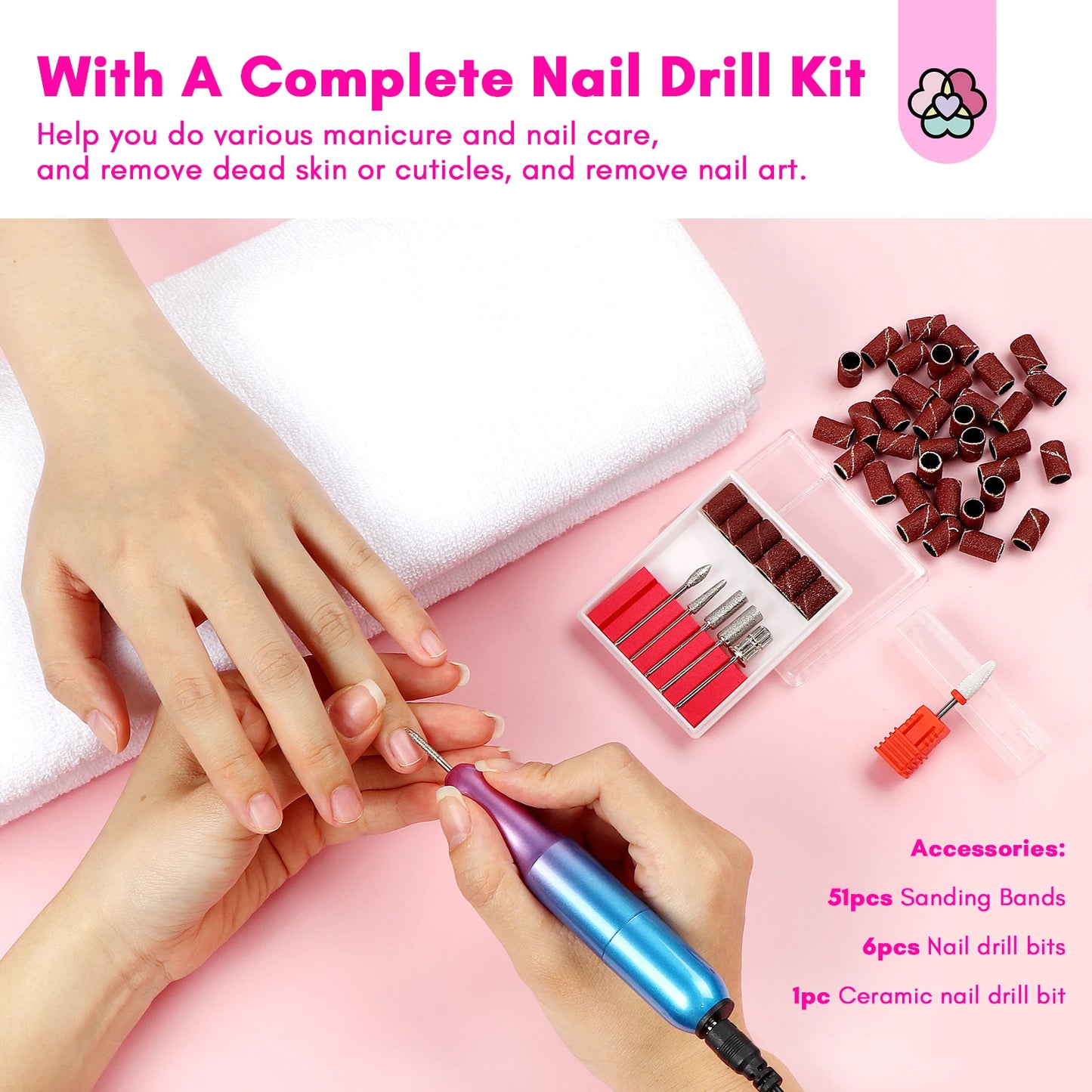 Saviland 30 Colors Dipping Powder With Base Top Coat Drill