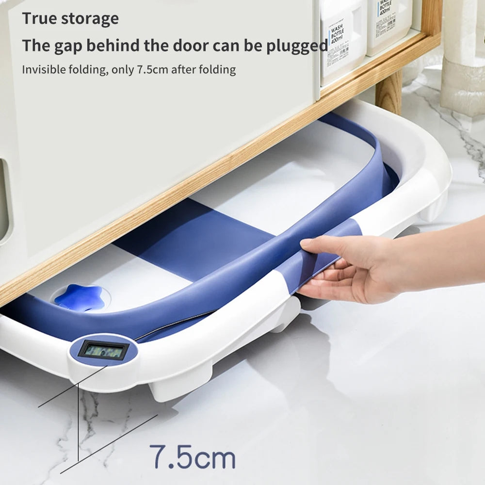 Portable Collapsible Baby Bathtub for Newborns and Toddlers