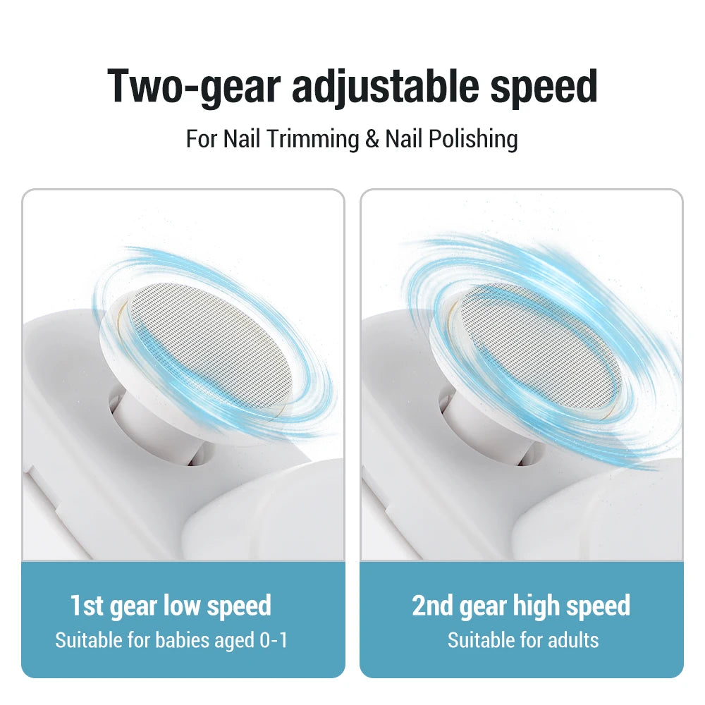 2 In 1 Electric Nail Clippers Manicure Trimmer For Baby