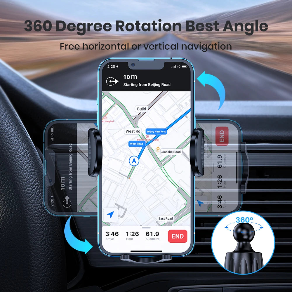 Topk Car Phone Holder Mount Air Vent Universal Clip