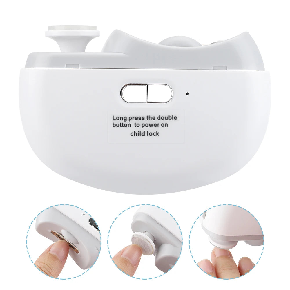 2 In 1 Electric Nail Clippers Manicure Anti Splash Trimmer