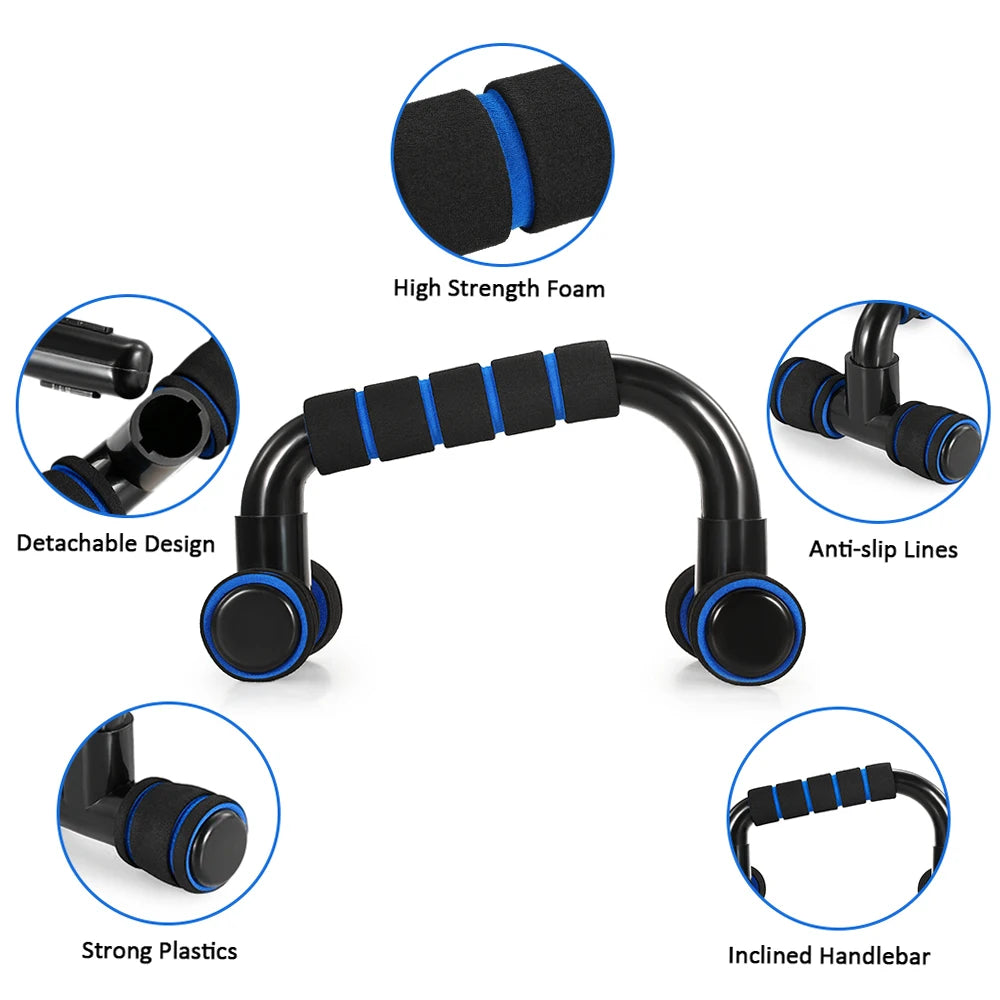 5 In 1 Abdominal Fitness Wheel With Push Up Bar Ab Roller