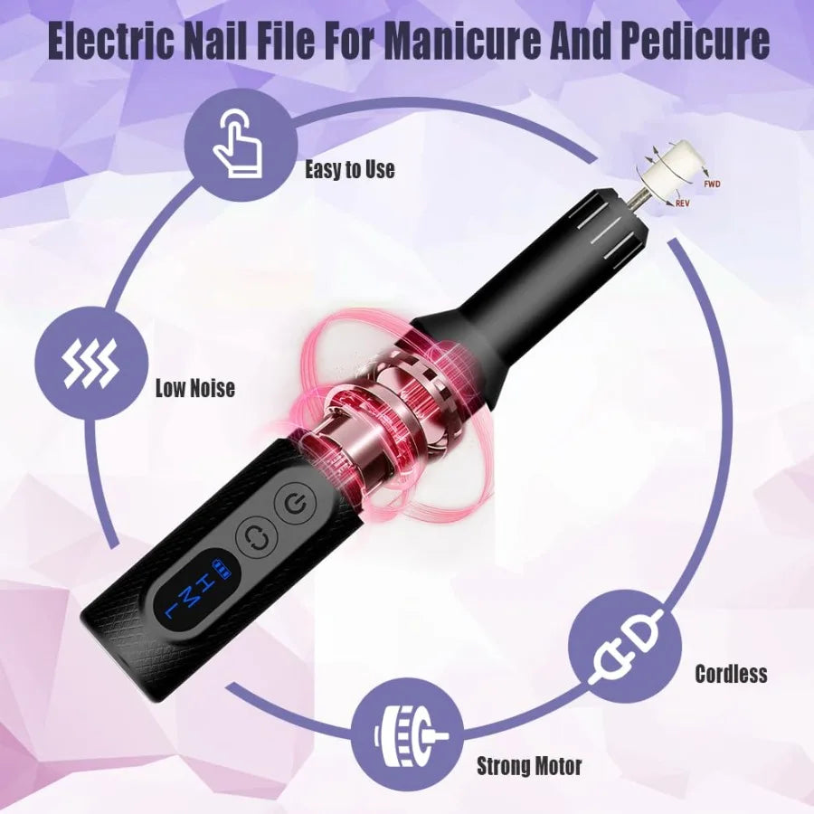 Cordless Nail Drill For Home Salon Use High Speed Grinder