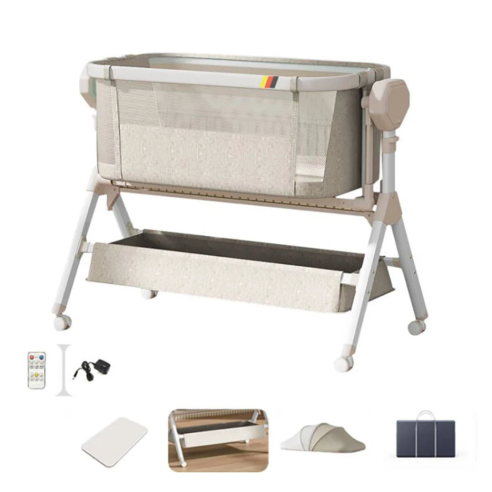 Rocking Baby Bassinet Portable Co-Sleeper for Newborns 0-6M