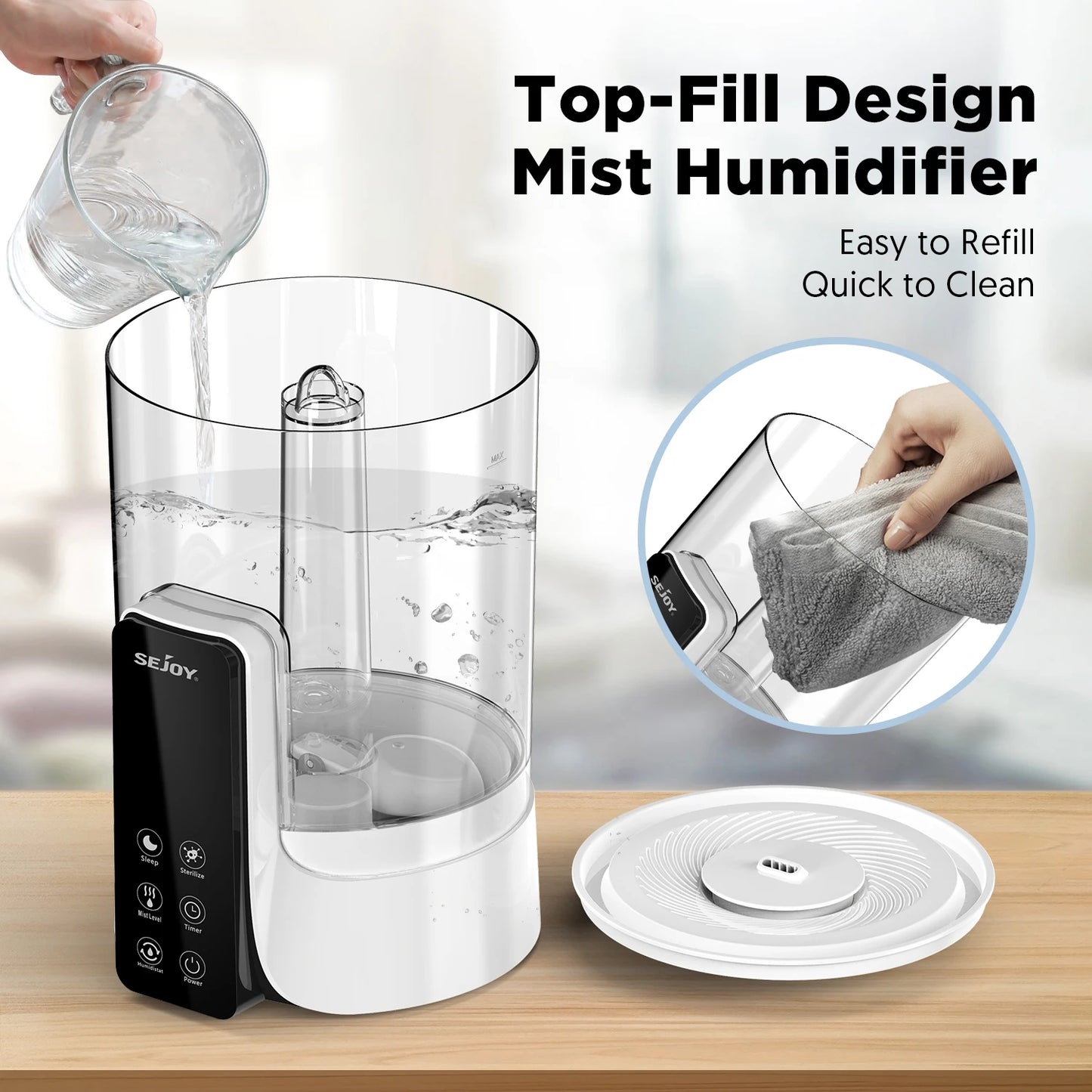 SEJOY 6L Air Humidifier Aroma Diffuser with Remote Control
