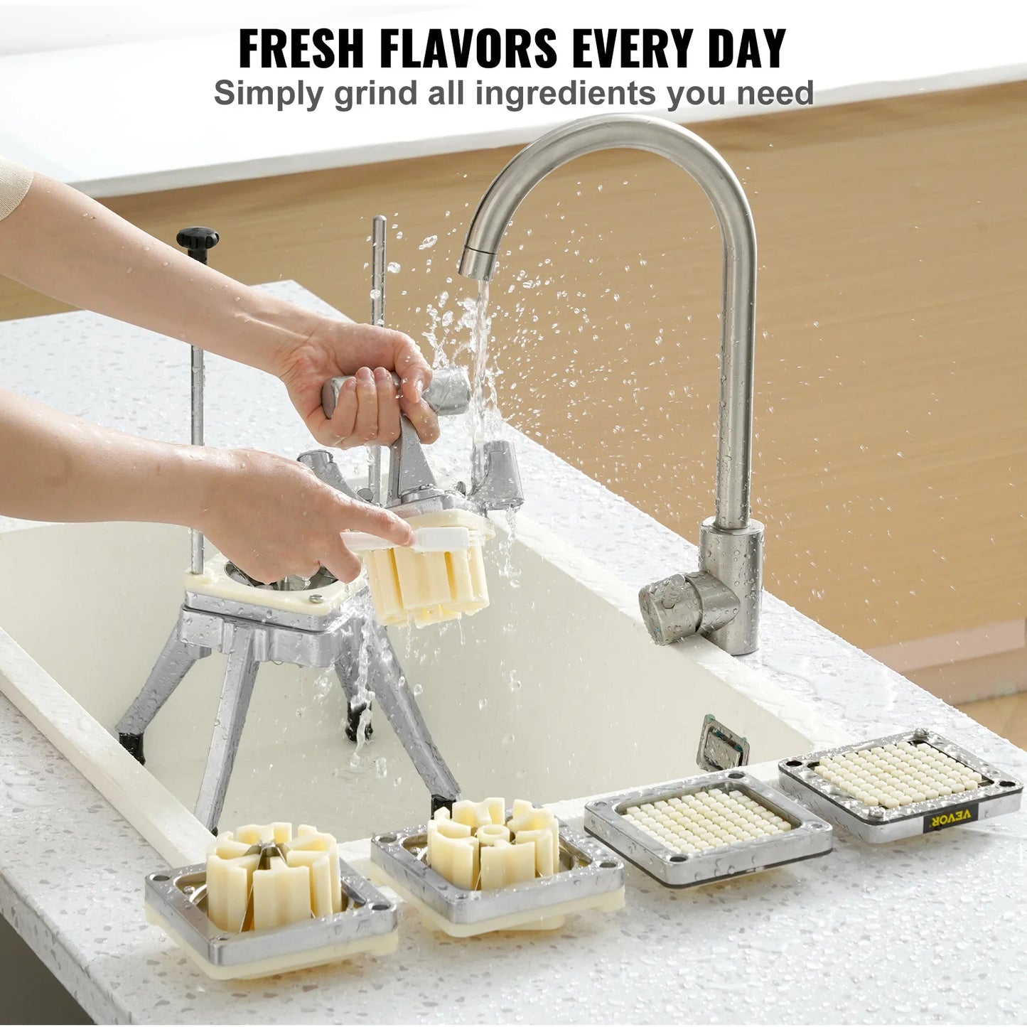 SucceBuy Commercial Vegetable Dicer and Potato Slicer Tray