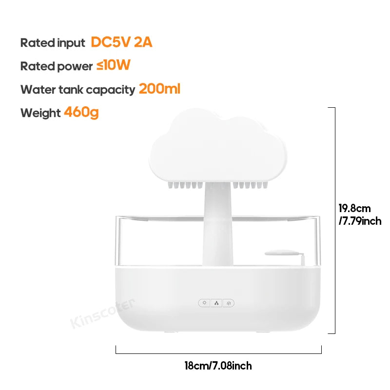 Cloud Air Humidifier Ultrasonic Aroma Oil Diffuser Night Light