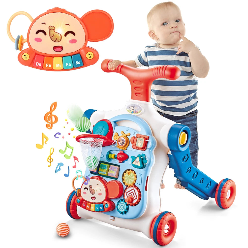 VATOS 5 in 1 Baby Walker Sit to Stand Learning Scooter Toys