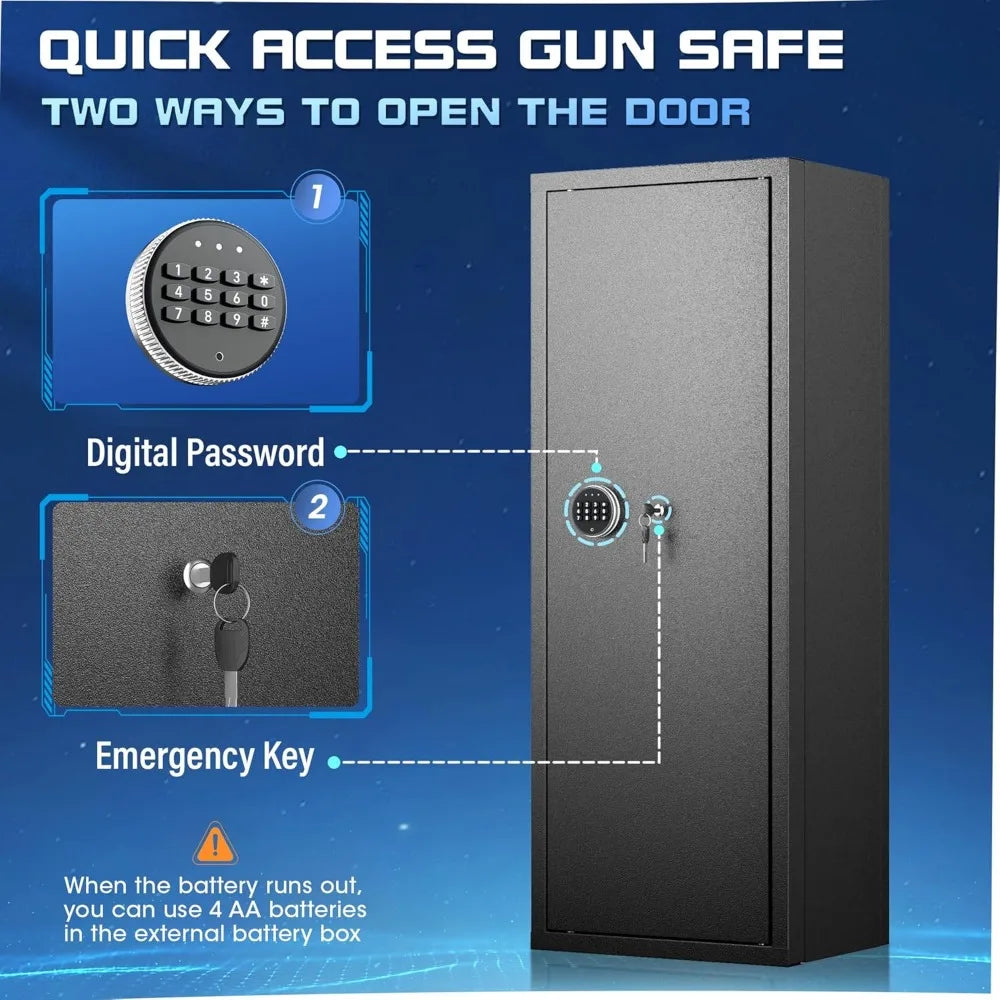 10 12 Gun Safe Home Rifle And Pistols Digital Keypad