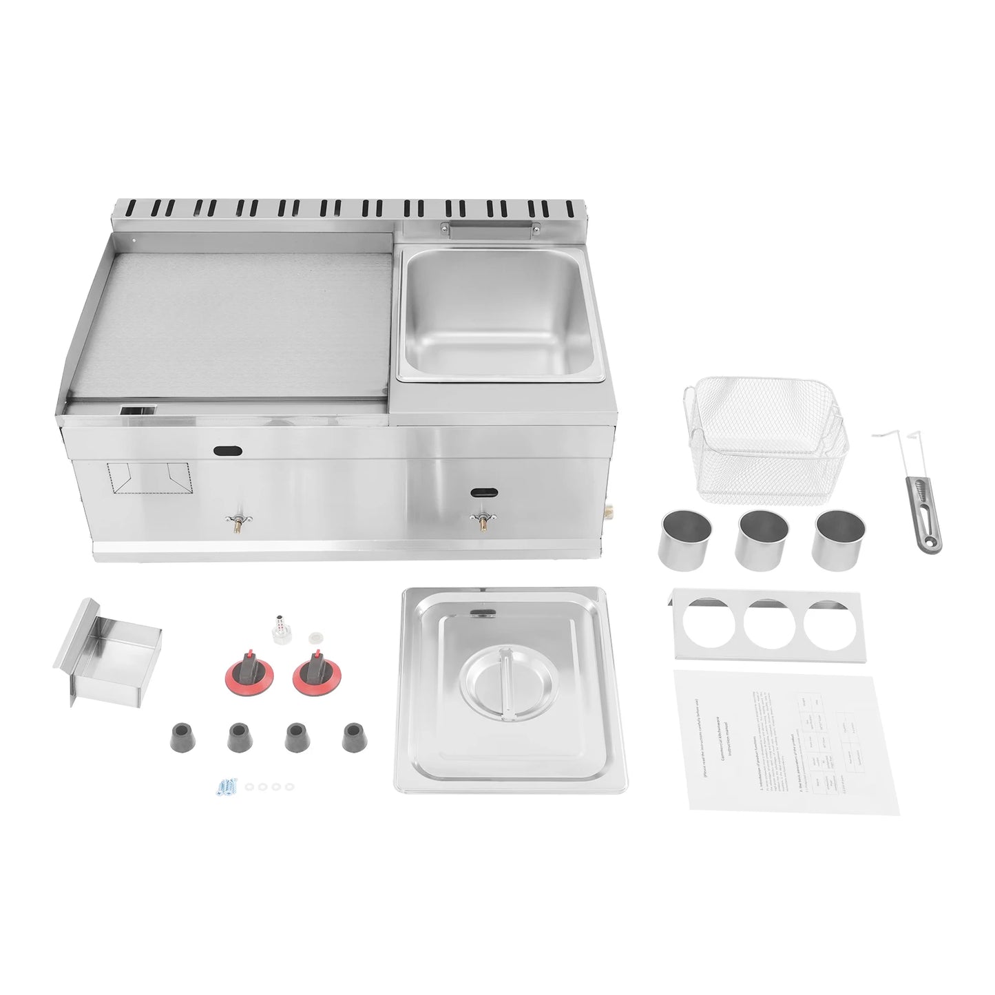 Stainless Steel Gas Deep Fryer 6L Capacity For Restaurants