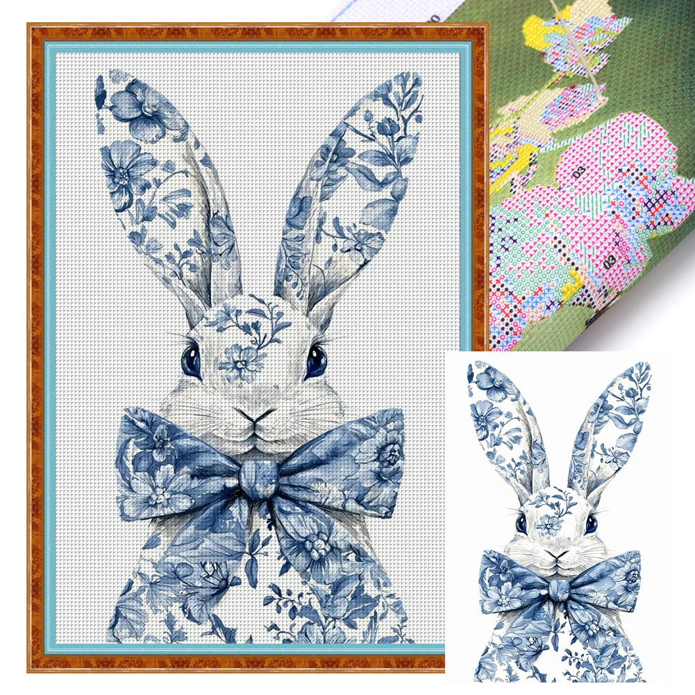 Full Embroidery Eco Cotton Thread 11CT Printed Porcelain Cross Stitch Kit Art