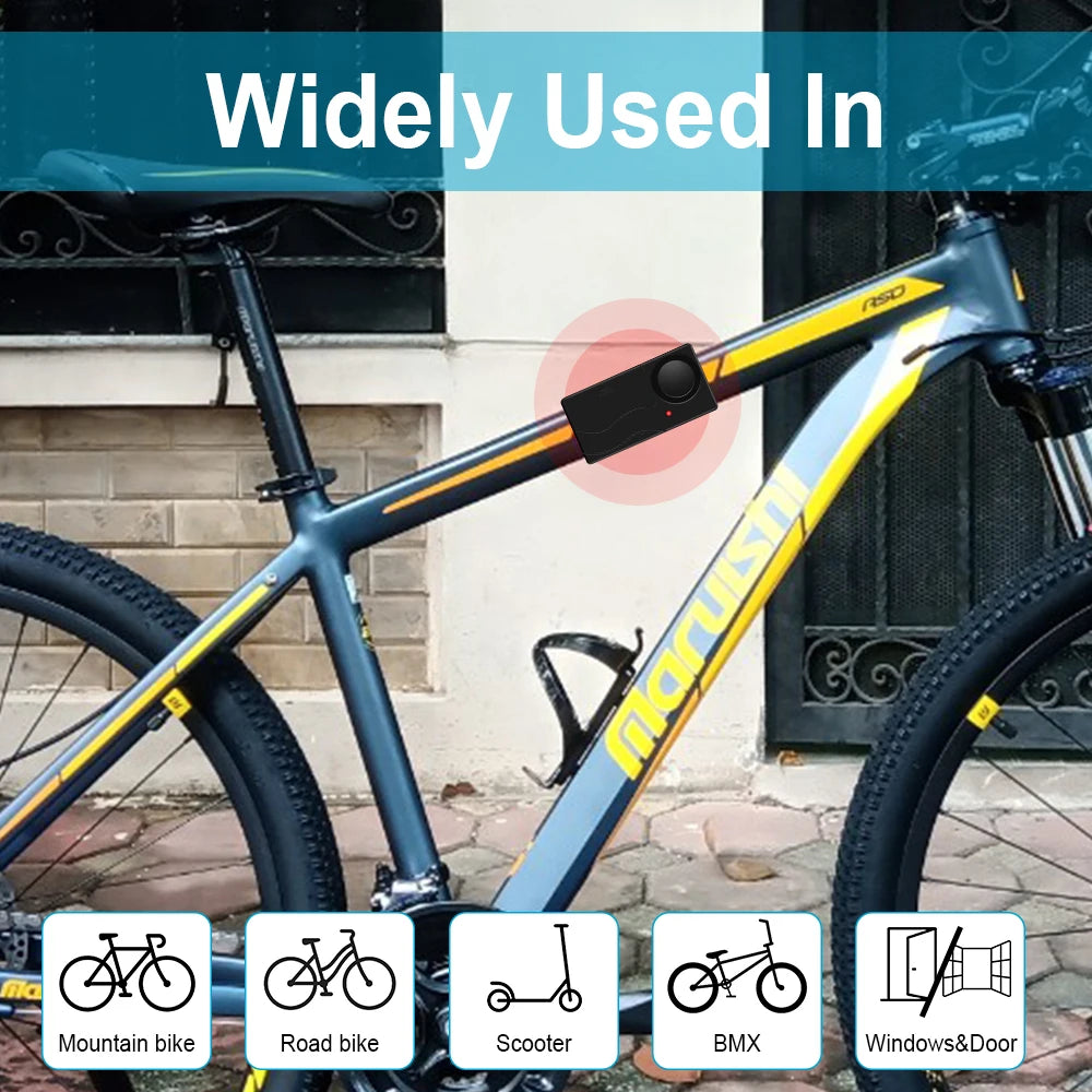 Awapow Wireless Bike Alarm With Remote Control 110dB Safety
