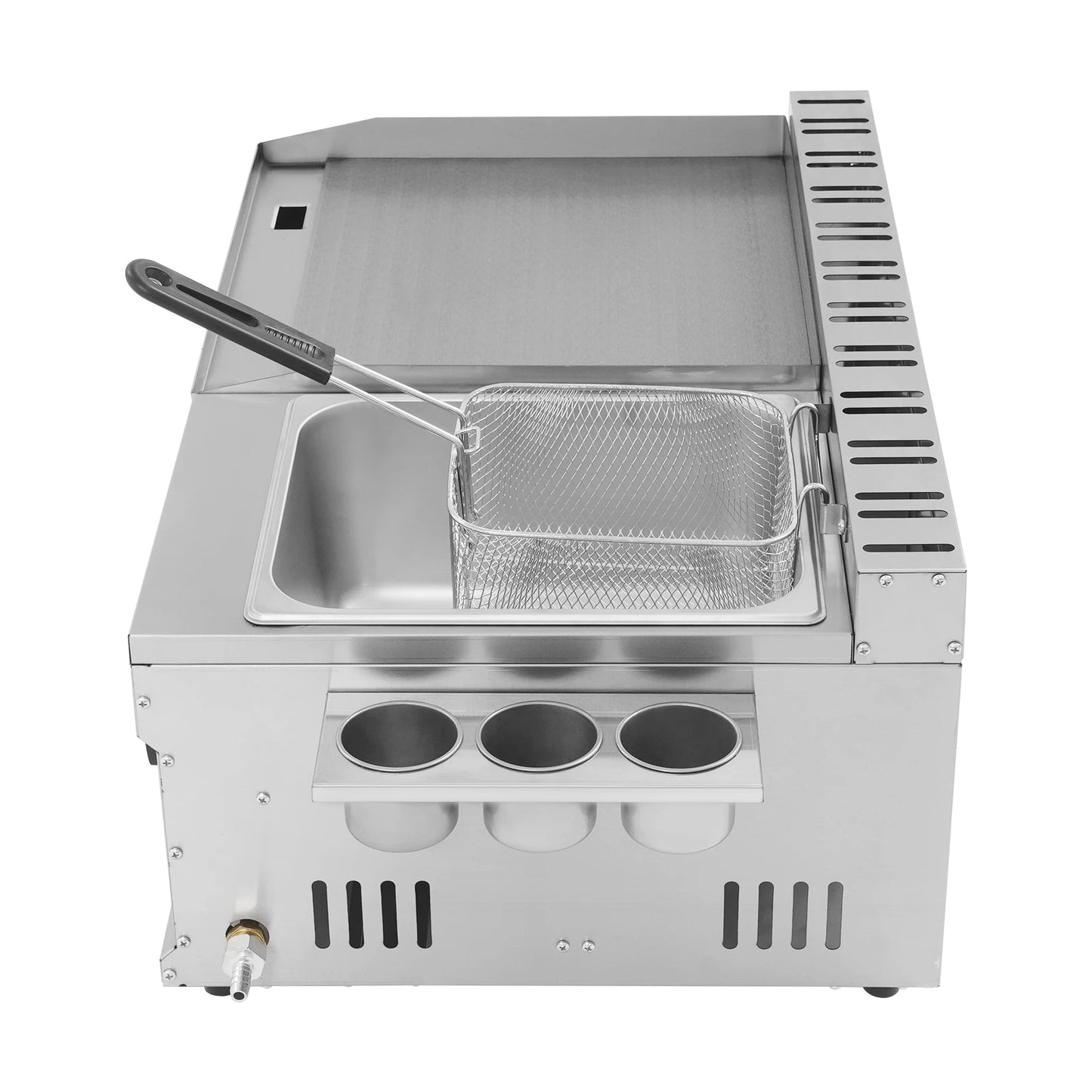 Stainless Steel Gas Deep Fryer 6L Capacity For Restaurants