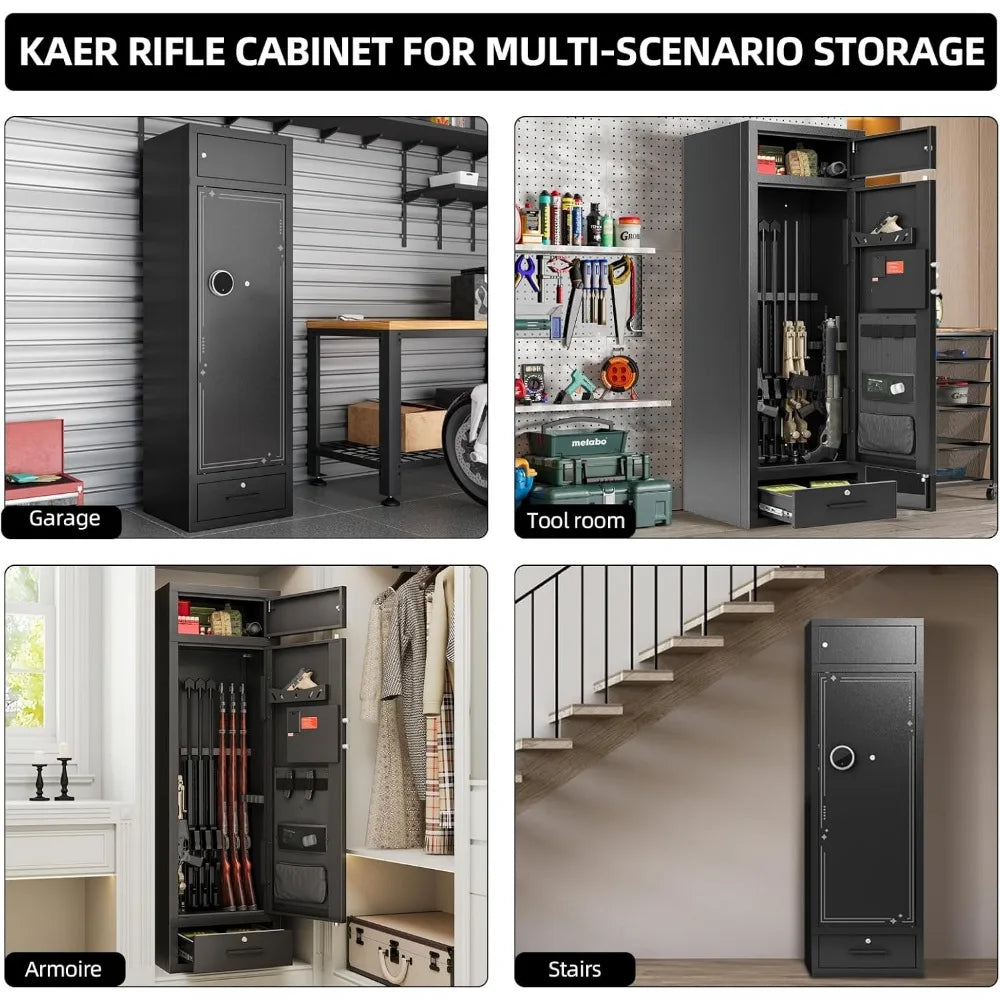 Large Capacity Gun Safe For Rifle And Pistols Home Cabinet