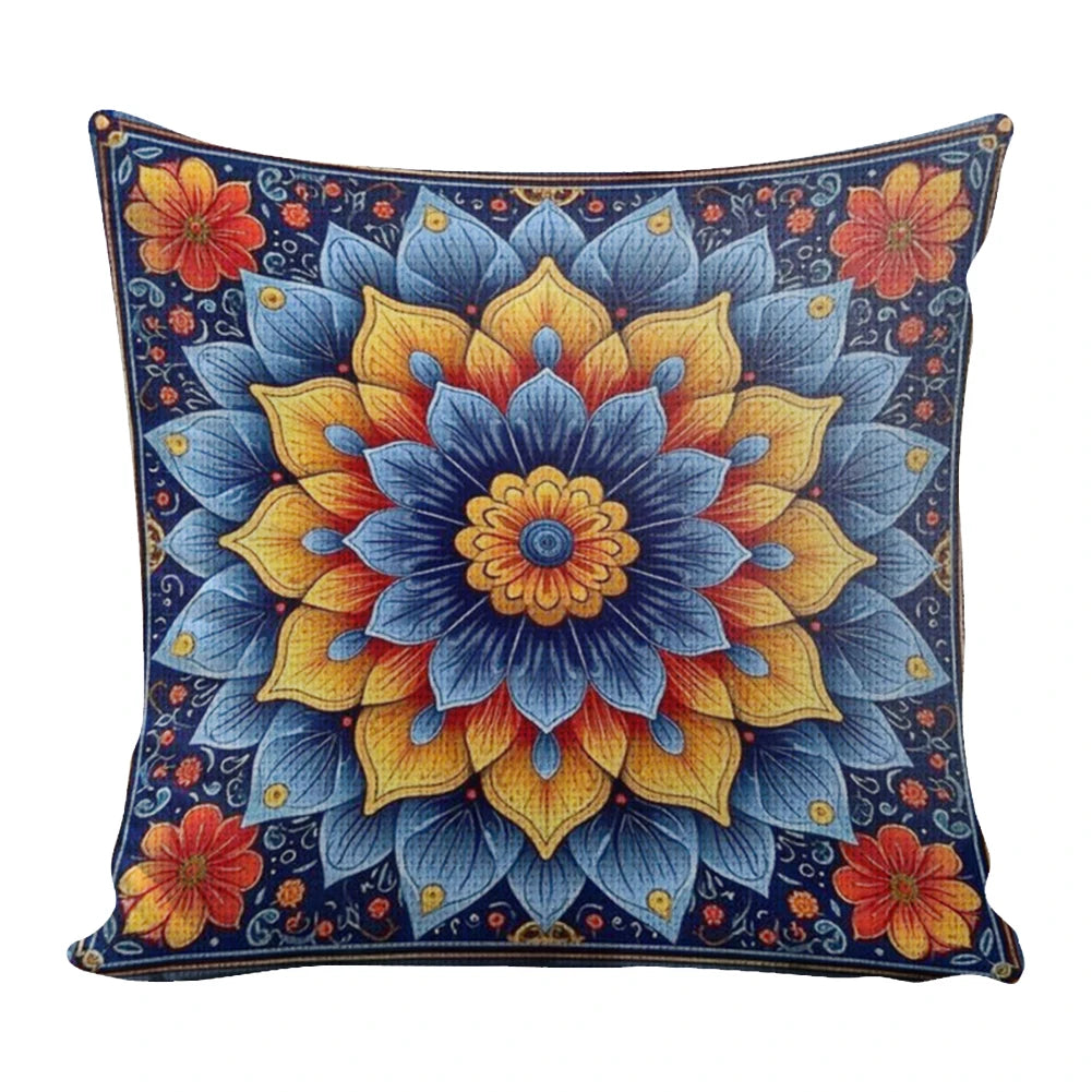 Cotton Yin Yang Flower Cushion Cross Stitch Kit 45x45cm