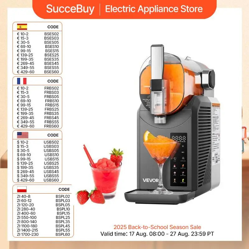 2L Slushie Machine Self Cleaning Margarita Frozen Drinks
