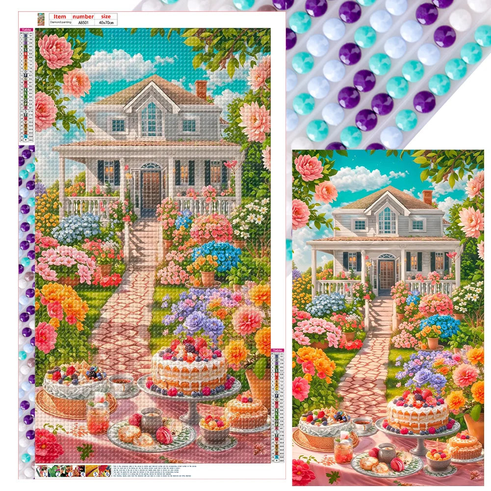 5D DIY Full Round Drill Diamond Painting Scenery Kit Home Decoration Art Craft