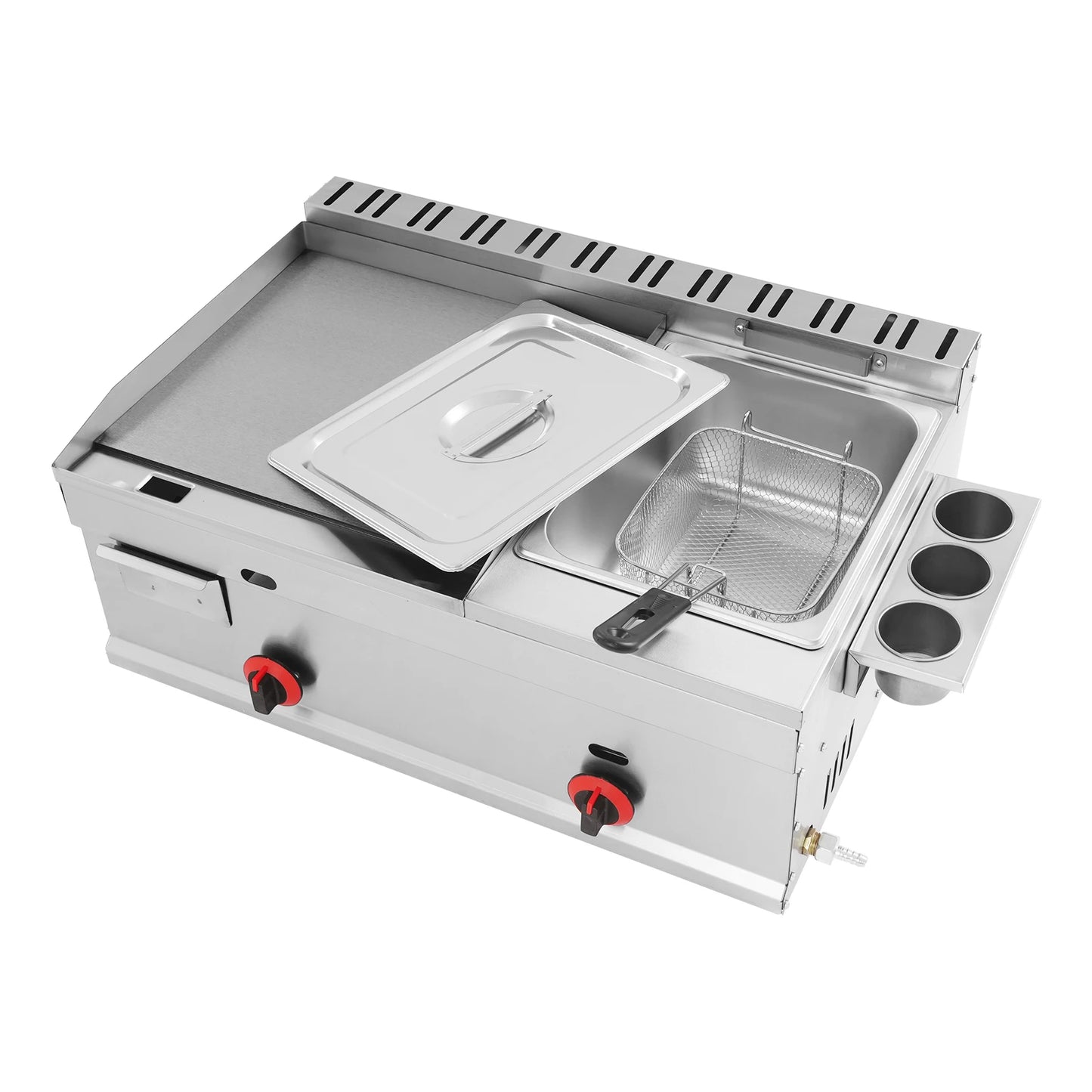 Stainless Steel Gas Deep Fryer 6L Capacity For Restaurants