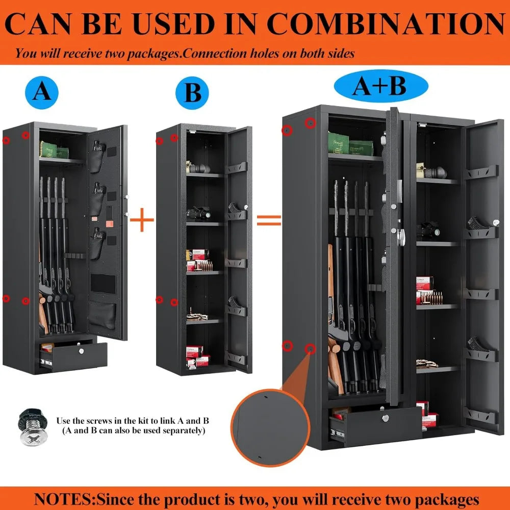 15 to 20 Gun Safe Large Home Rifle and Pistols Cabinet
