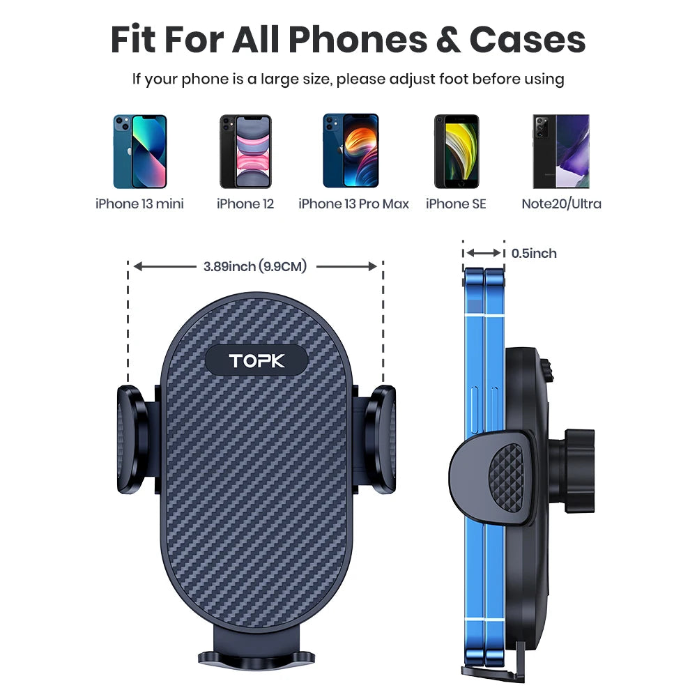 Topk Car Phone Holder Mount Air Vent Universal Clip