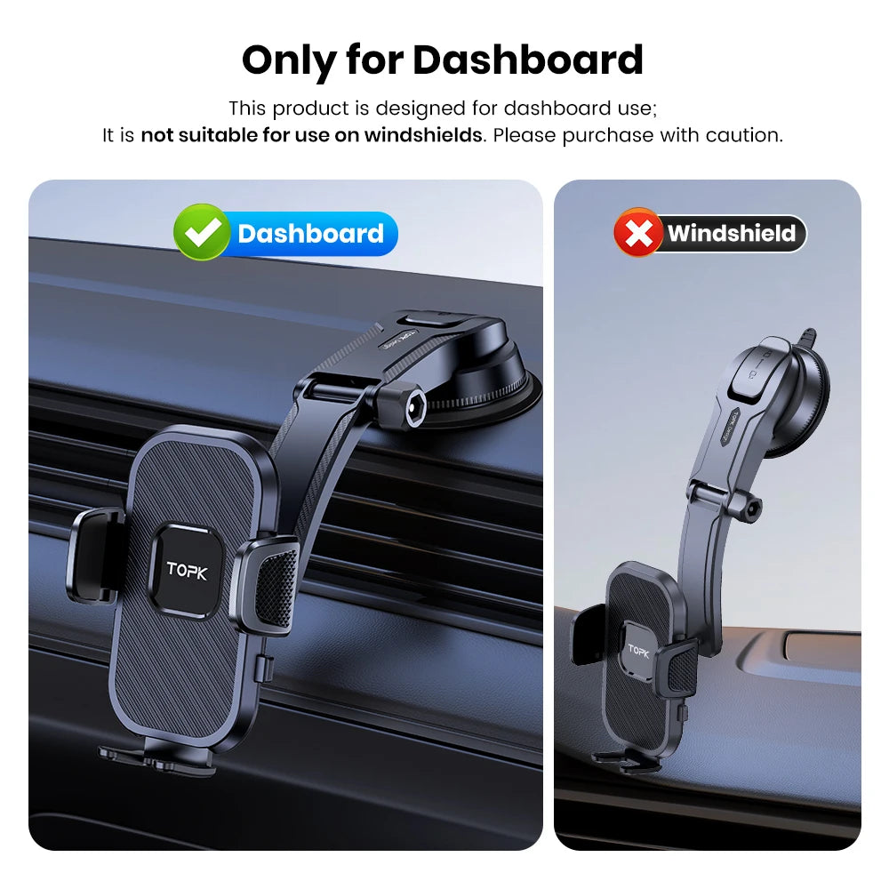 Topk Universal Car Phone Holder for iPhone 360 Rotatable
