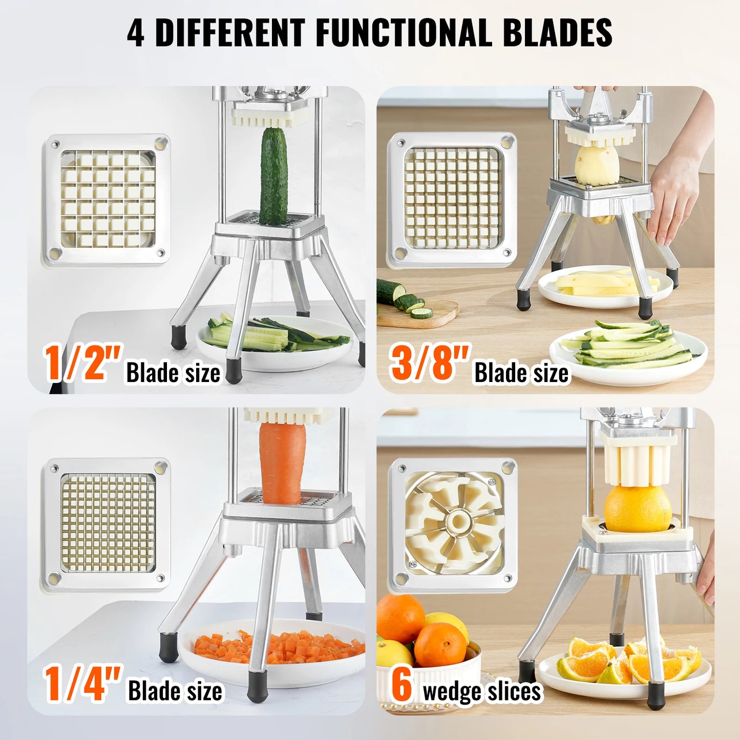 SucceBuy Commercial Vegetable Dicer and Potato Slicer Tray