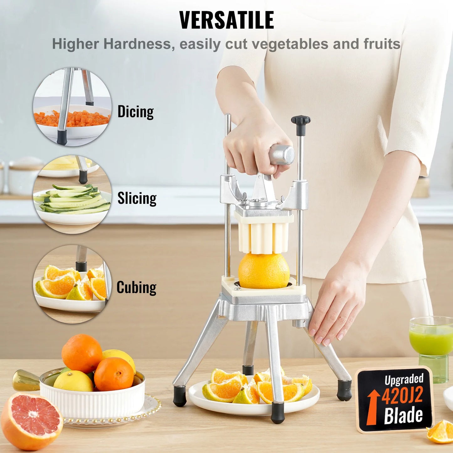 SucceBuy Commercial Vegetable Dicer and Potato Slicer Tray